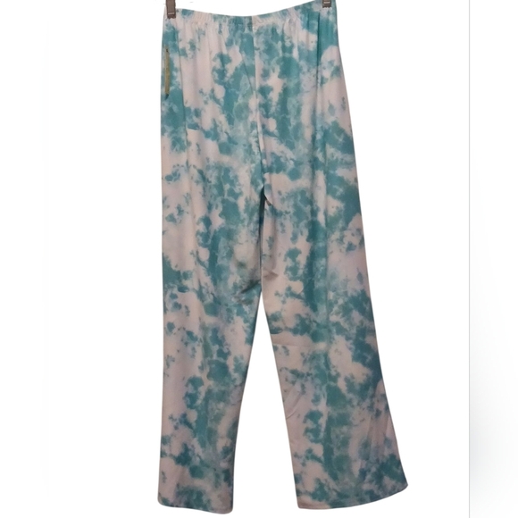 Melissa Paige -NWT, Women Size PS, Tie dye Palazzo Wide Leg Boho Turquoise Pants - Picture 3 of 9